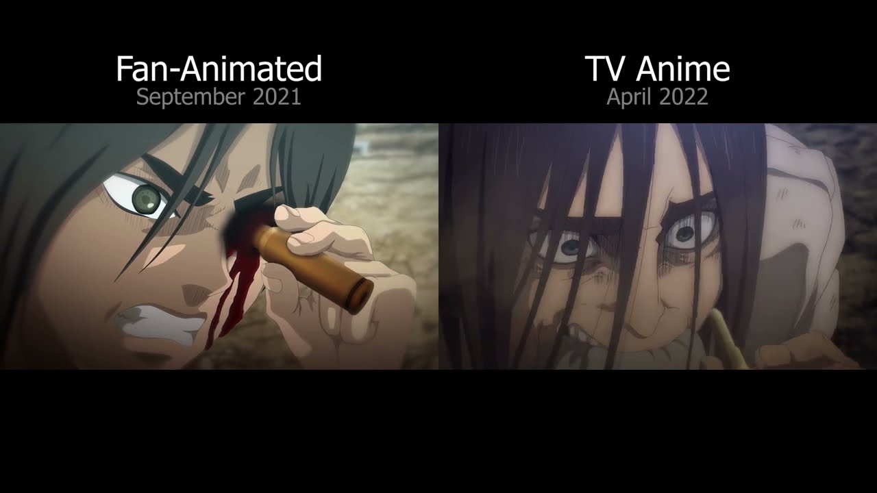 Fan-Animated vs Mappa (Comparison) - Attack on Titan The Final Season Part 2 Teaser