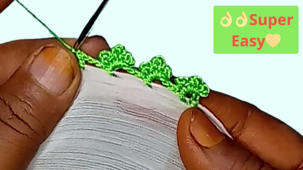 How to Crochet 💛Easy and Fast✔👌 Crosia Lace Design for beginner | Qureshia design #tunisian #tığişi