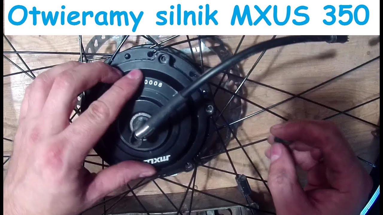 Otwieramy silnik MXUS 350W 48V opened ebike rower elektryczny