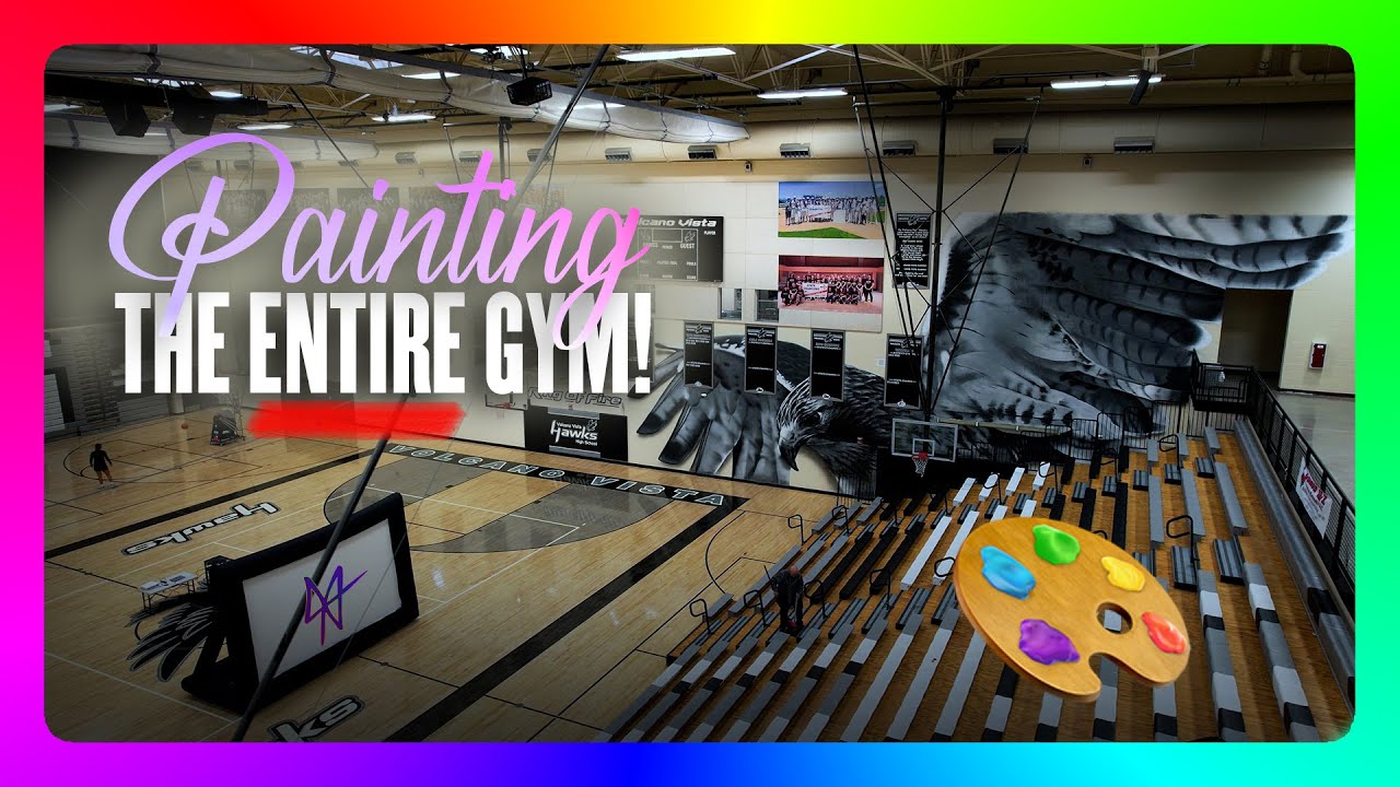 I Painted a Giant Mural in My High School Gym!