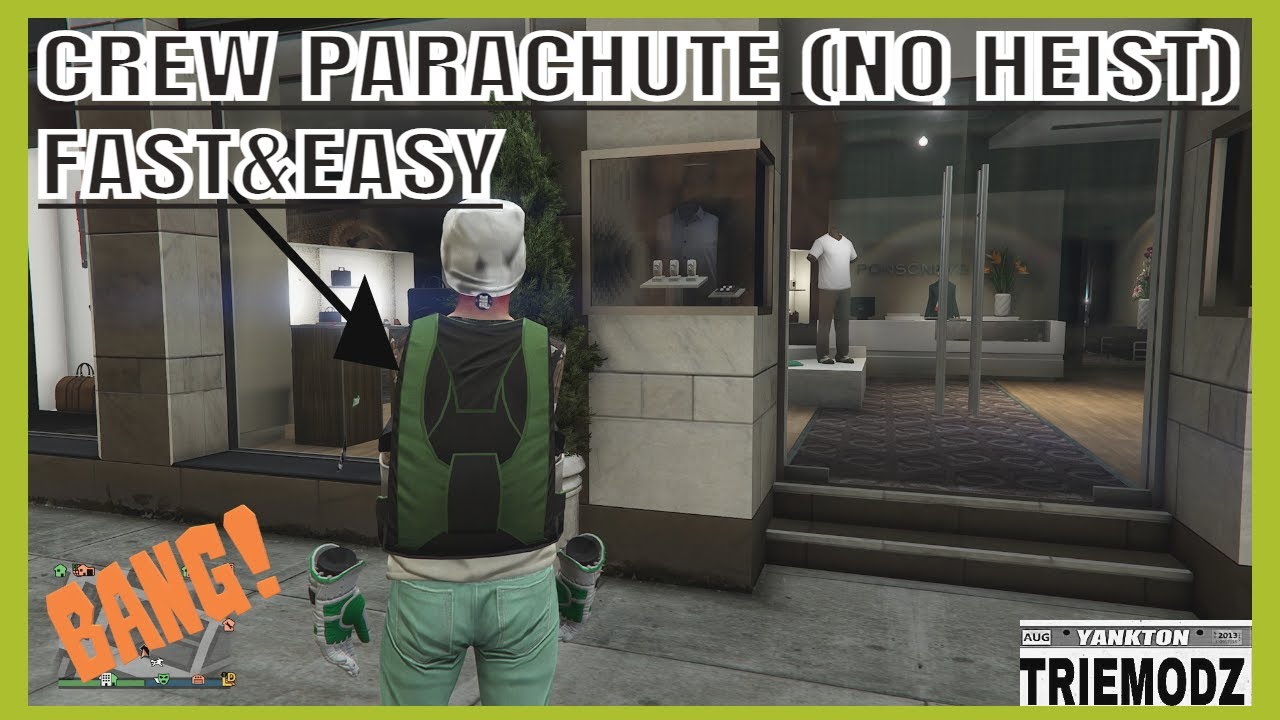 🤩RARE CREW PARACHUTE🪂 EASY AND FAST JOB METHOD👍(GTA ONLINE) NO HEIST #RARE #CREW #GTA #ONLINE #EASY