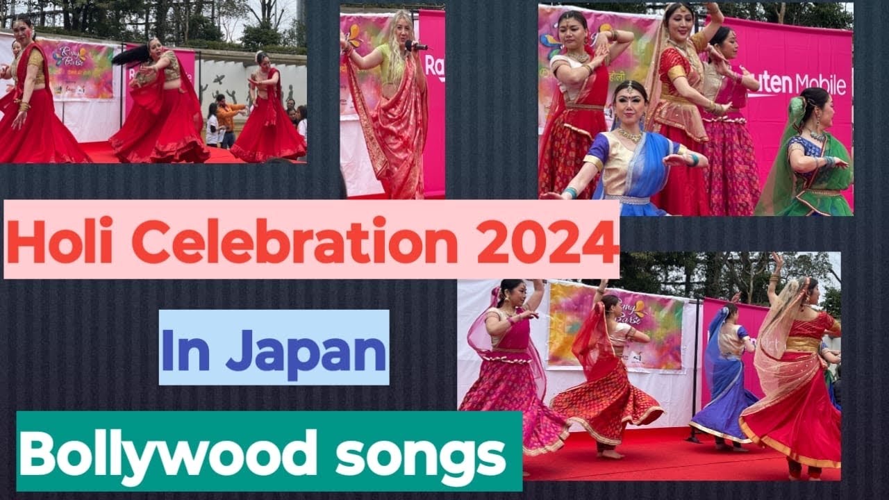 Holi celebration 2024 in Tokyo Japan | Bollywood Songs#4k #japan #holi #festival #bollywoodsongs