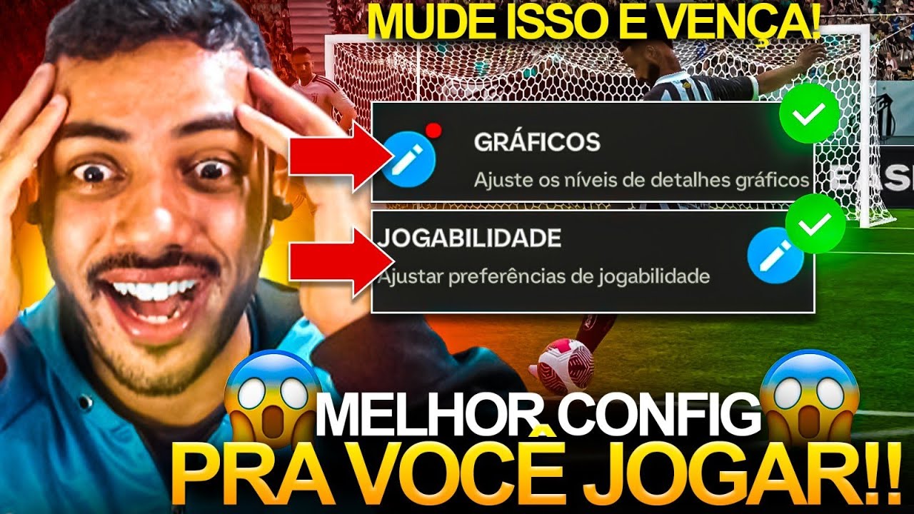 A MELHOR CONFIGURAÇÃO PRA VOCÊ JOGAR 1X1 NO FC MOBILE 2024 🔥😱