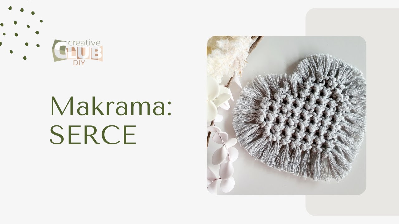 ✂ Jak zrobić podkładkę serce z makramy? Tutorial | Macrame heart