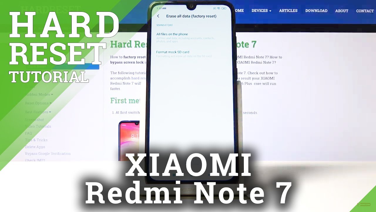 Hard Reset Xiaomi Redmi Note 7 — сброс настроек к заводским настройкам