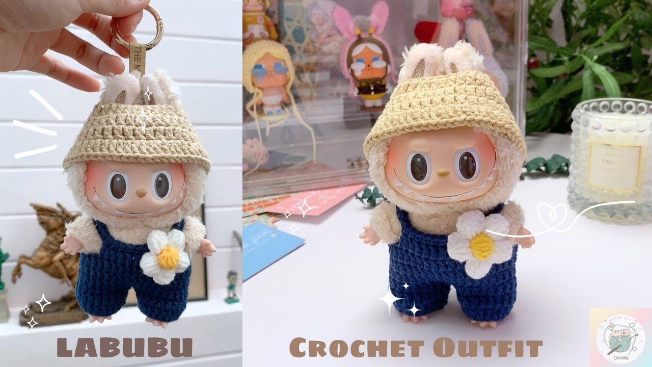 crochet Daisy Jumpsuit for Labubu| Katee DIY