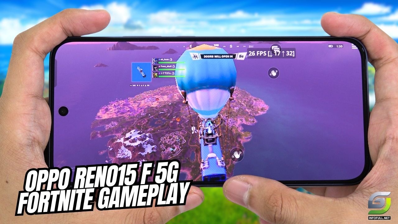 OPPO Reno15 F 5G Fortnite Gameplay | Snapdragon 6 Gen 1 5G