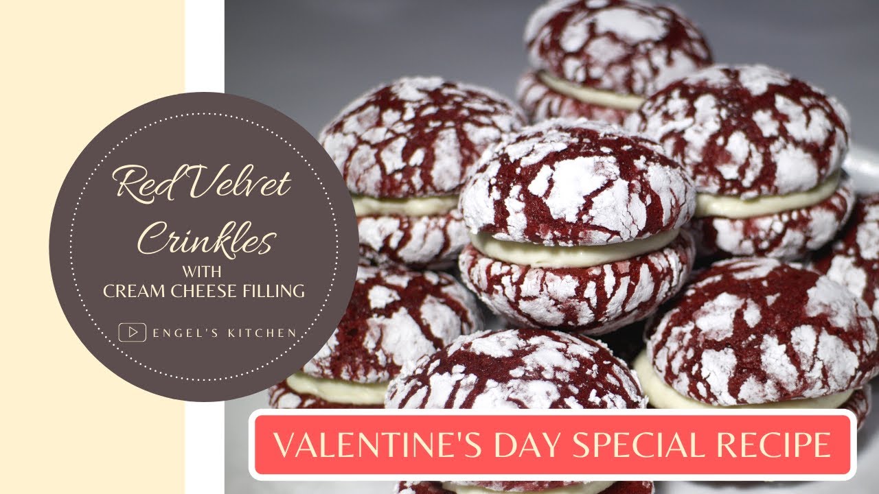 Red Velvet Crinkles with Cream Cheese Filling | Engel’s Kitchen