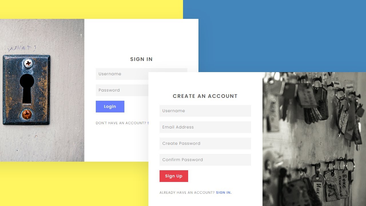 Animated Login and Registration Form | Html CSS & Javascript