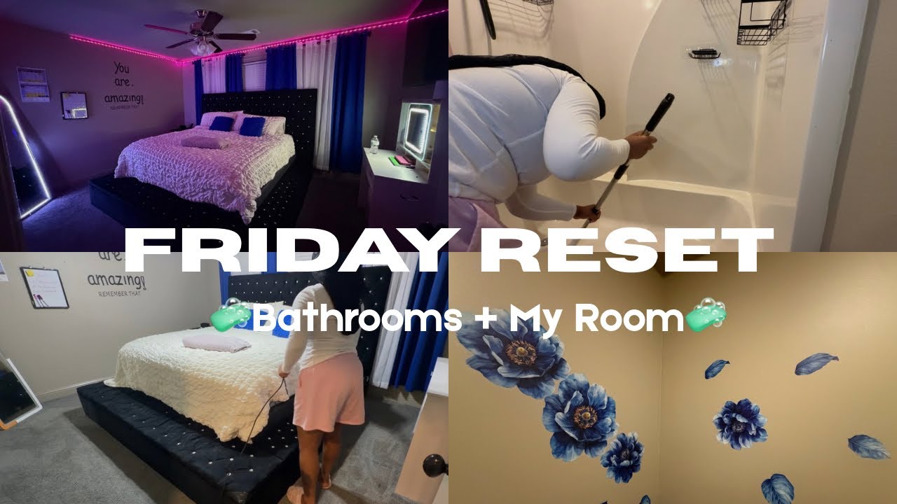 Realistic Friday Reset | Bathroom Cleaning, Vacuuming & Resetting My Space