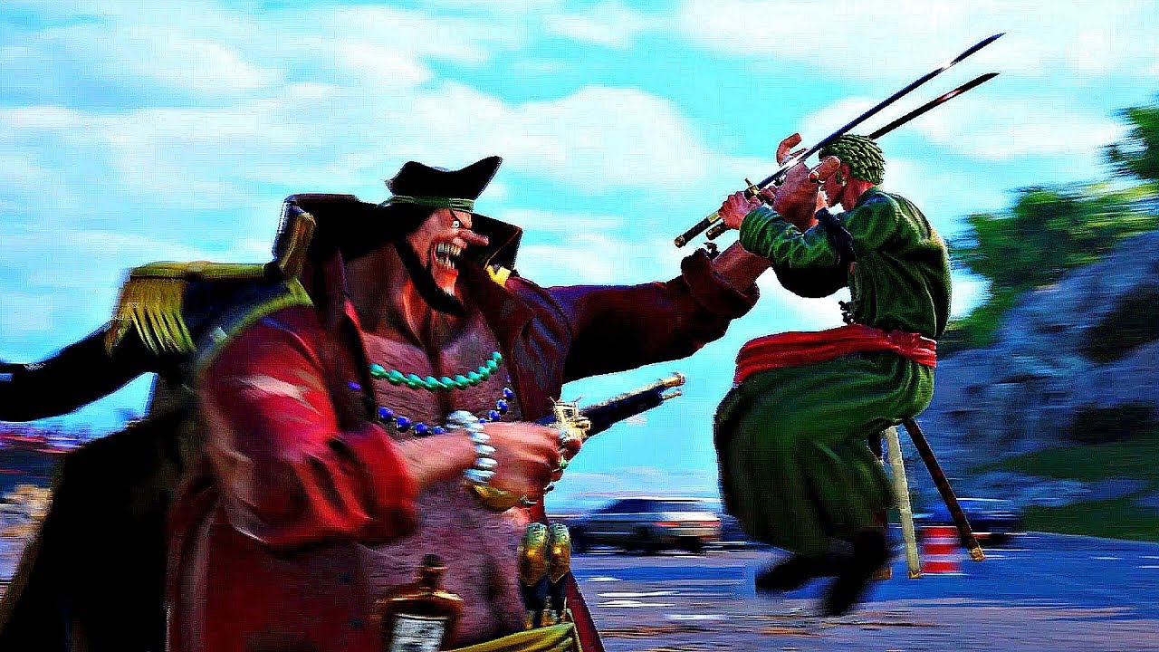 Jump Force - Blackbeard vs Zoro Gameplay (1080p 60fps)