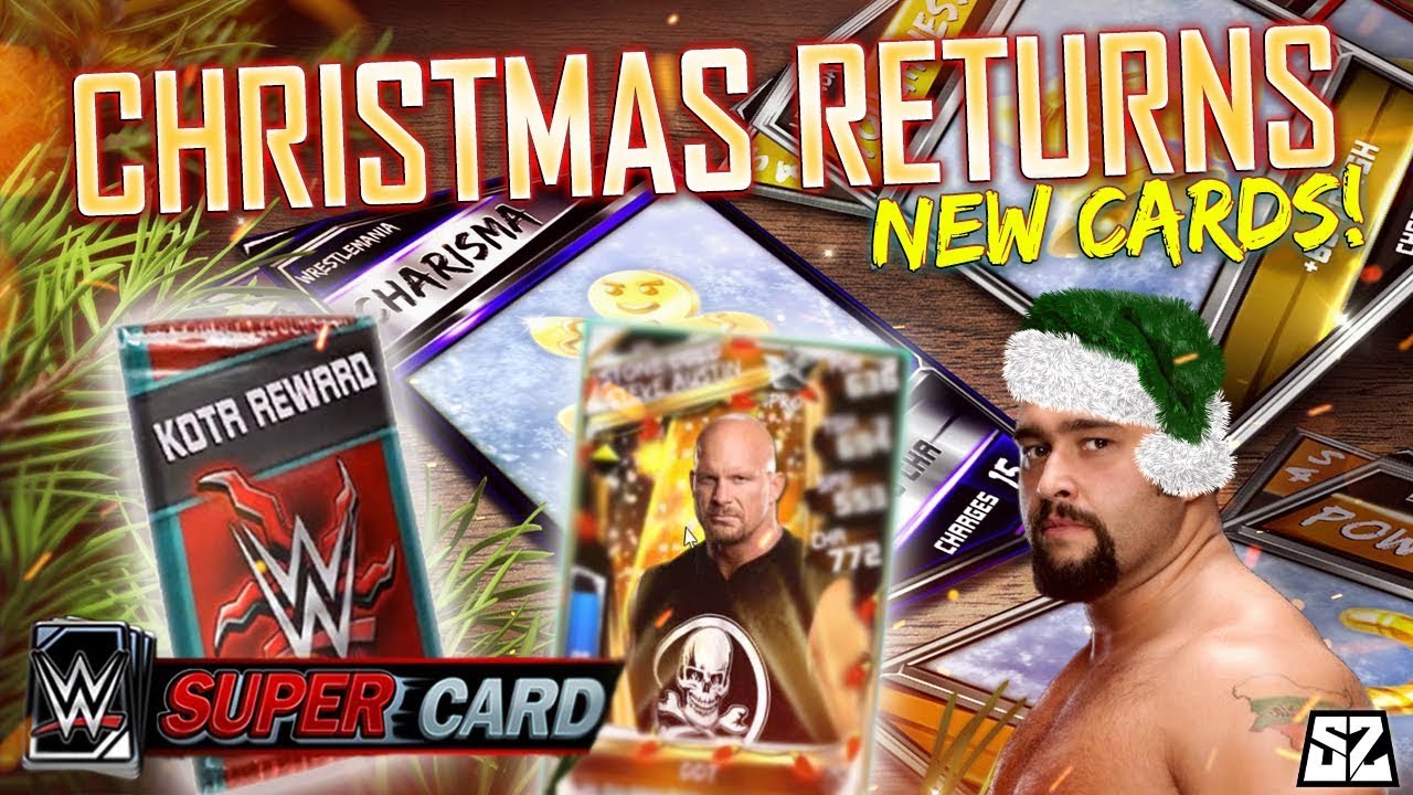 CHRISTMAS THEMED CARDS RETURN TO WWE SUPERCARD S4! ANOTHER PRO KOTR REWARD?!