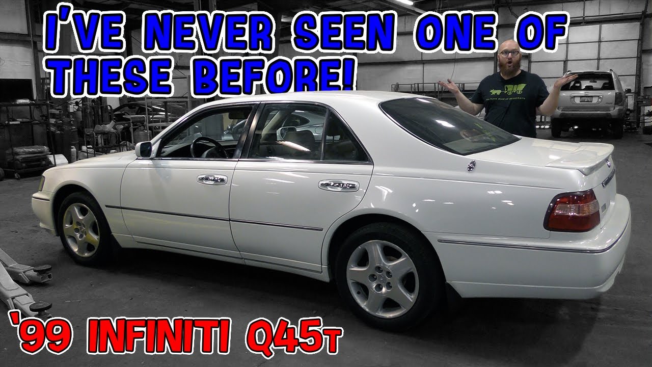 I've never seen one of these before! First time a 99 Infiniti Q45t enters the Car Wizard's shop