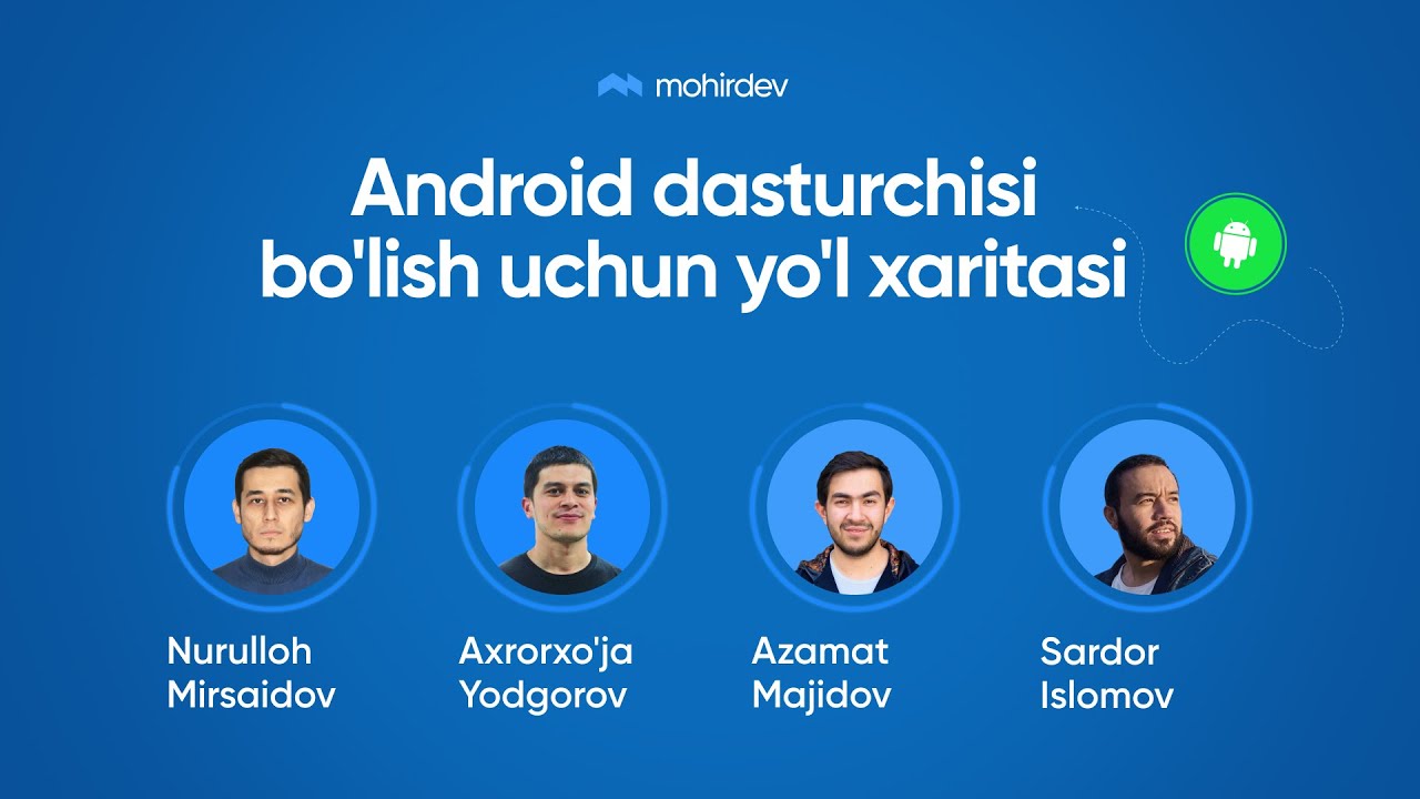 Android dasturchisi bo'lishni istaganlar uchun yo'l xarita