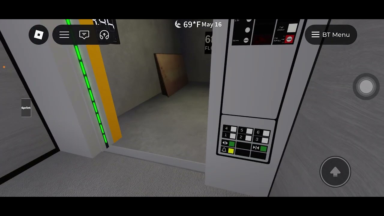 Лифт Otis Series 1 Traction Elevator 20 на парковке Broadway Street East в Roblox City