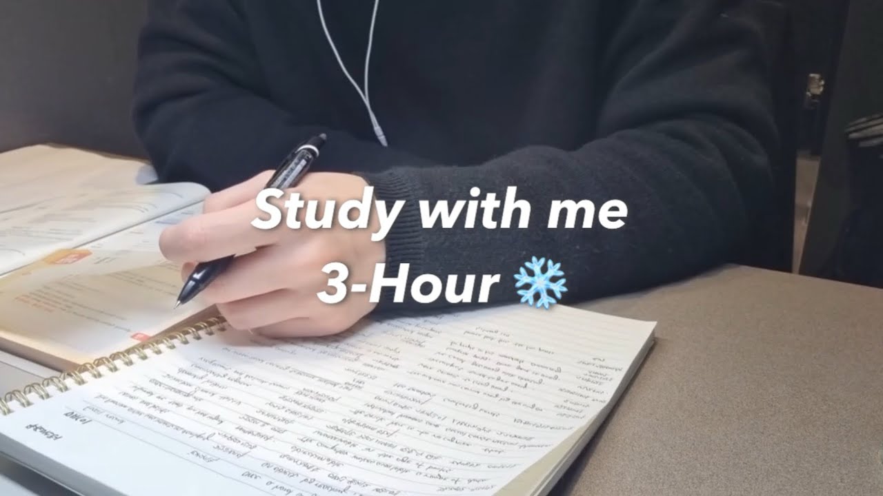 쉬지 않고 달려볼까!? 3시간 스터디윗미 ✏️🎆 3HR STUDY WITH ME at Study Cafe ! NON STOP REAL TIME