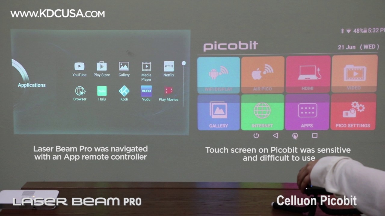 Laser Beam Pro vs Celluon PicoBit