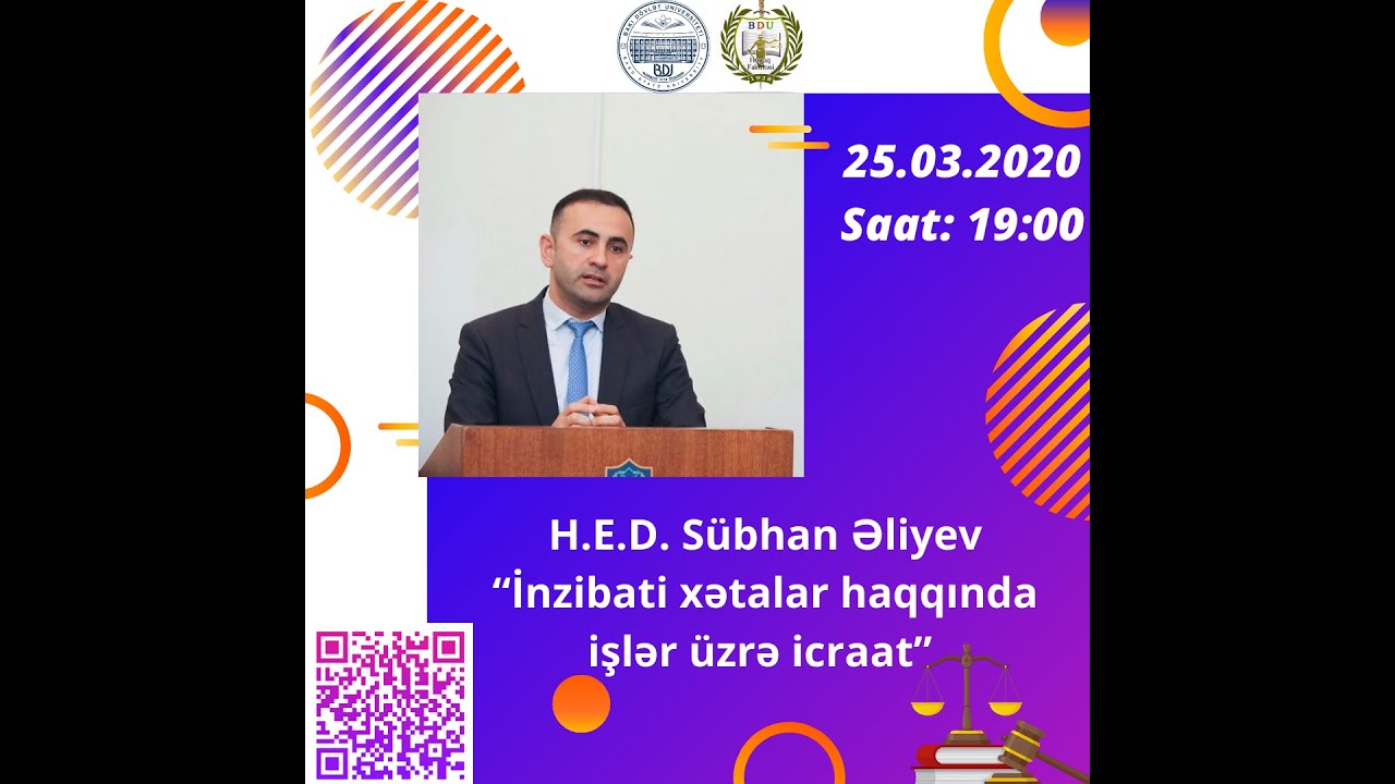 İnzibati xətalar haqqında işlər üzrə icraat- h.e.d. Sübhan Əliyev