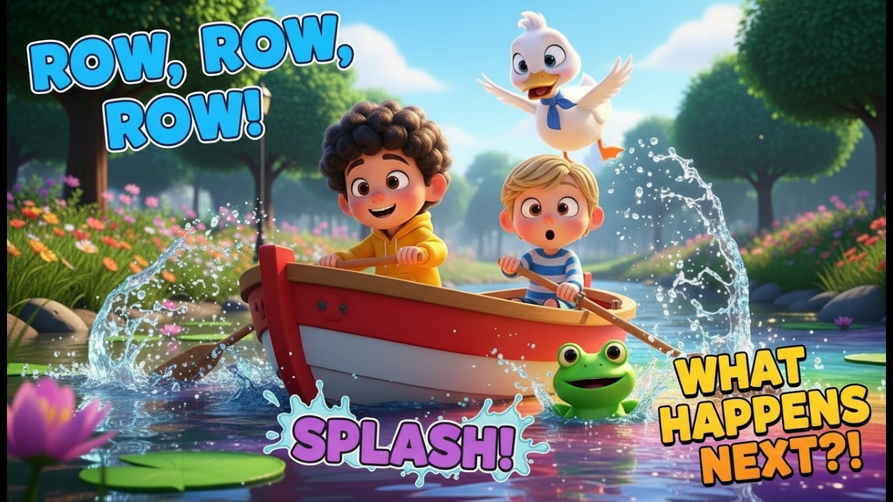 Row Your Boat + MORE Fun Nursery Rhymes! | TIKI FUN KIDS