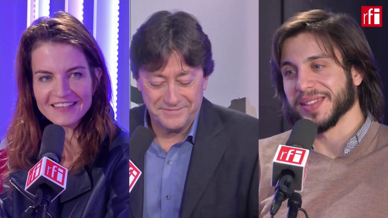 La actriz Annie Dutoit con Jordi Batallé en RFI