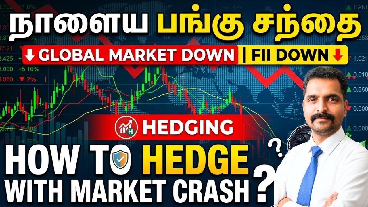 நாளைய பங்கு சந்தை | CRUDE OIL | IRAN WAR |HDFC BANK NEWS |WHY JPPOWER UP? HOW TO HEDGE? WHY OPTIONS
