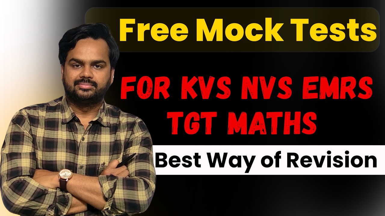Quick Revision For KVS NVS EMRS TGT Maths By MasterSetu | Free Mock Tests for EMRS TGT Maths