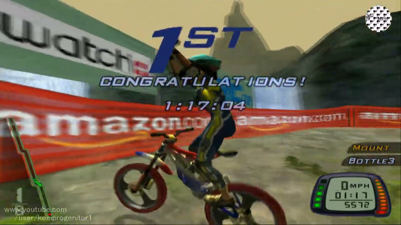 Downhill Domination Speedrun QUINTANAROO TD 1:17:04 - Mountain Biking Game - PS2 TAS Gameplay Video