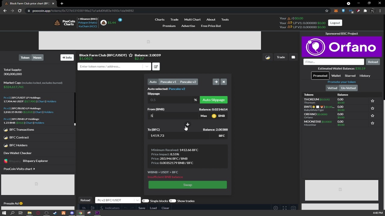 How to buy your NFT Game tokens in Poocoin