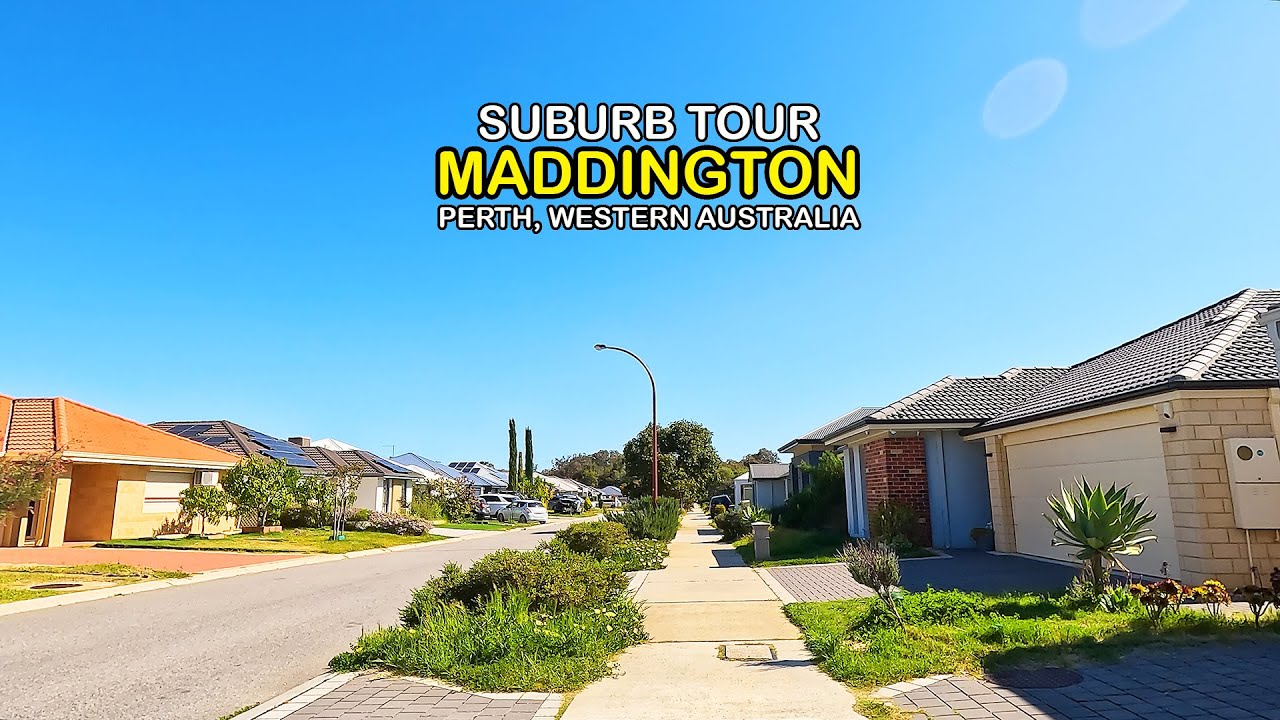 MADDINGTON, suburban Perth, Western Australia (Scooter Tour 4K)