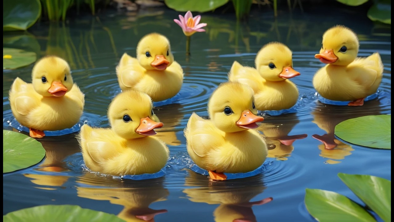 Fünf kleine Enten Platsch Platsch Platsch | Entenlied & Zählen für Kleinkinder