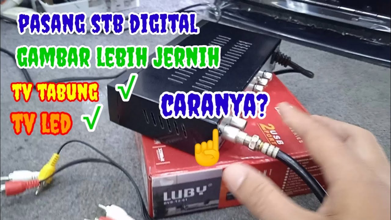 cara pasang stb digital ke tv led polytron