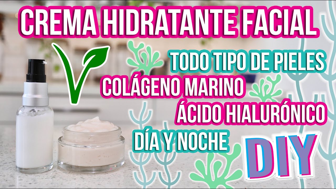 CREMA FACIAL CON COLÁGENO MARINO Y ÁCIDO HIALURÓNICO - 100% VEGANA DIY - Mixi