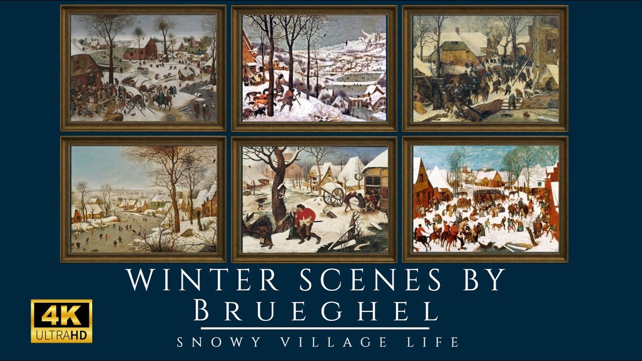 Make Your TV Feel Like an Art Museum | Pieter Bruegel Winter Scenes | 4K Framed Art with music