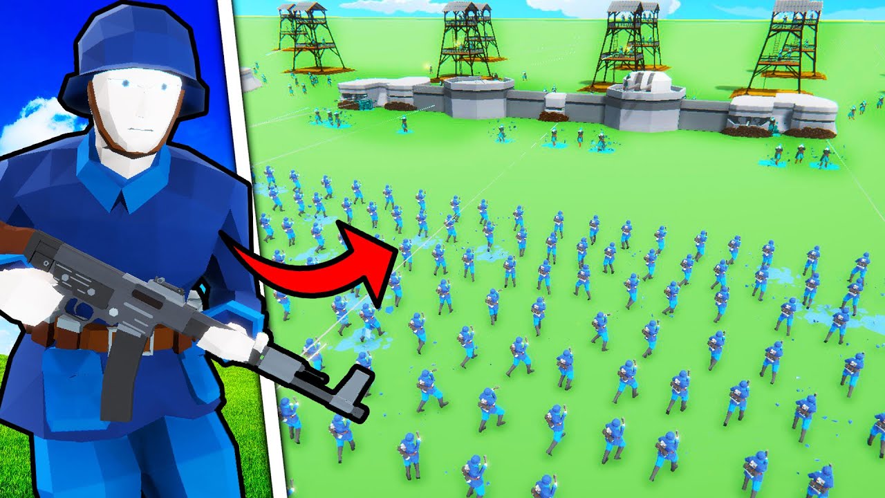 1,000 German Infantry CHARGE French FORTRESS! - Total Tank Simulator