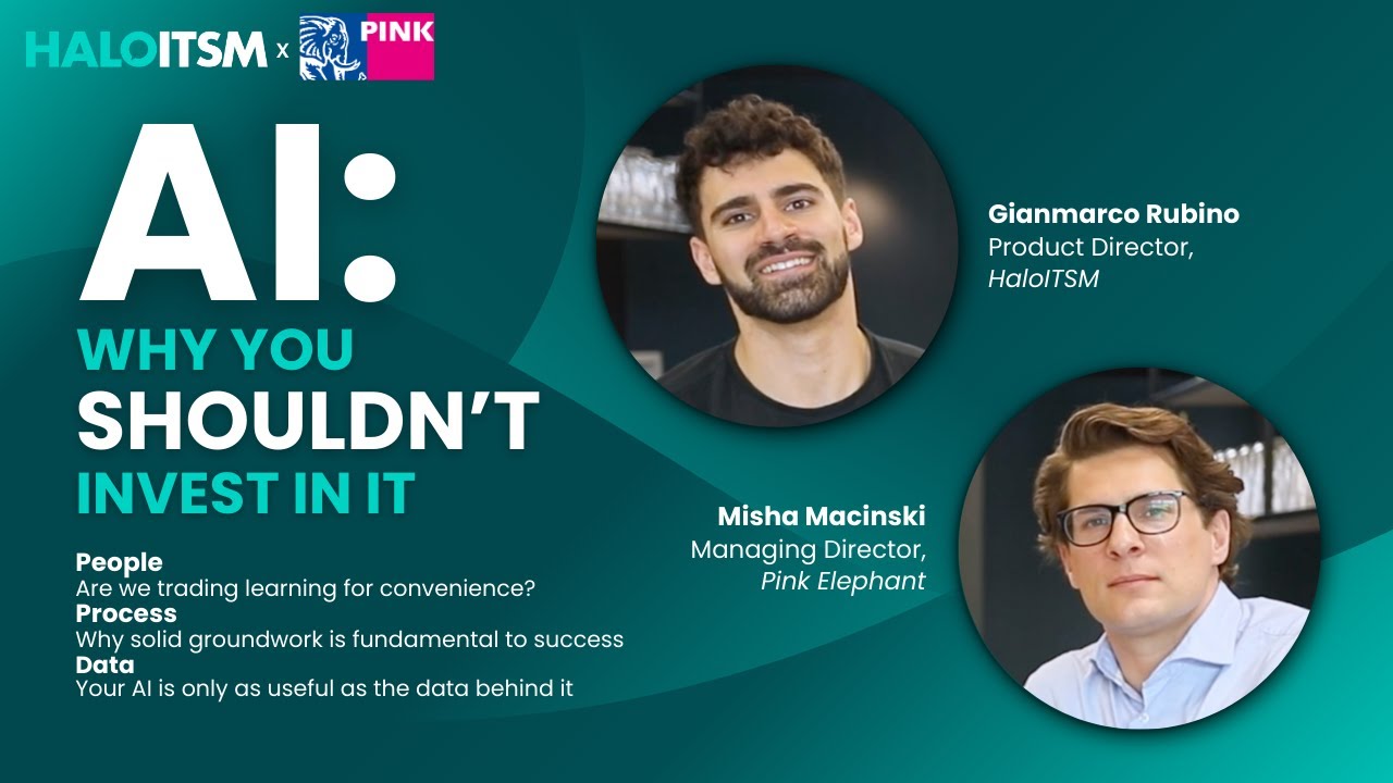 Почему не стоит инвестировать в ИИ | HaloITSM и Pink Elephant