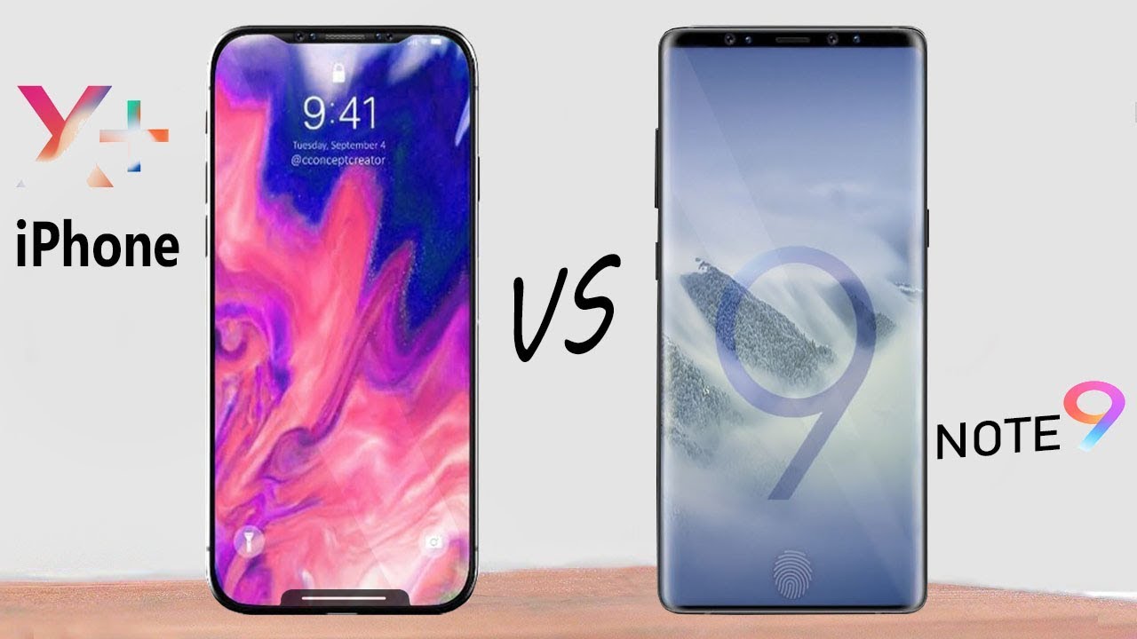 Samsung Galaxy Note 9 vs iPhone X Plus
