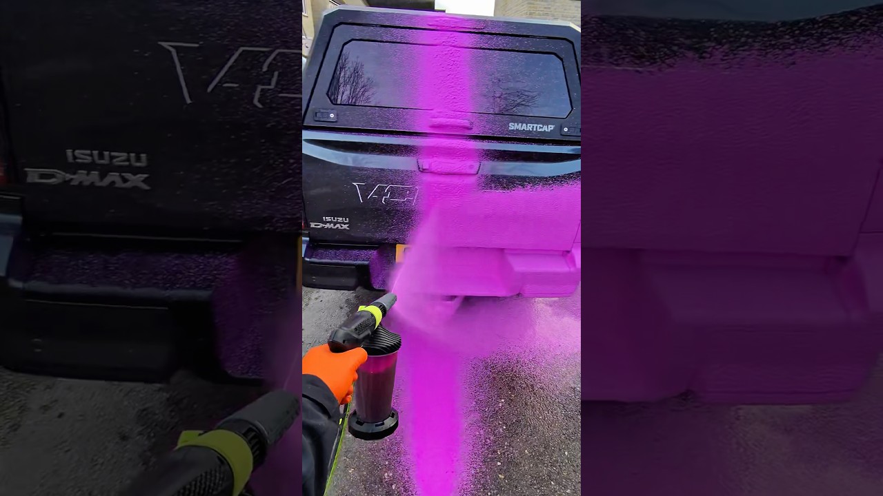 Satisfying POV ASMR Snow Foam Wash | Isuzu D-Max V-Cross #satisfying #asmr #carcleaning
