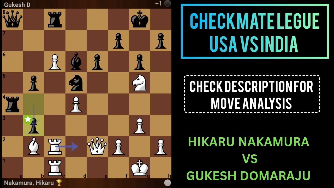 HIKARU NAKAMURA VS GUKESH DOMARAJU | #chess #hmflixchessmania 