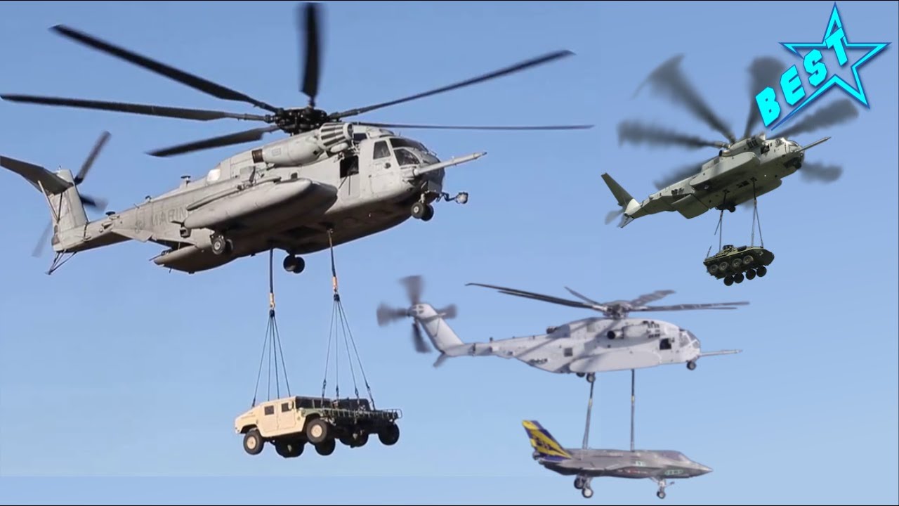 Military Best: US shows 6 MASSIVE HELICOPTER LIFTS! Tons of Heavy Armored Vehicles and F-35C!