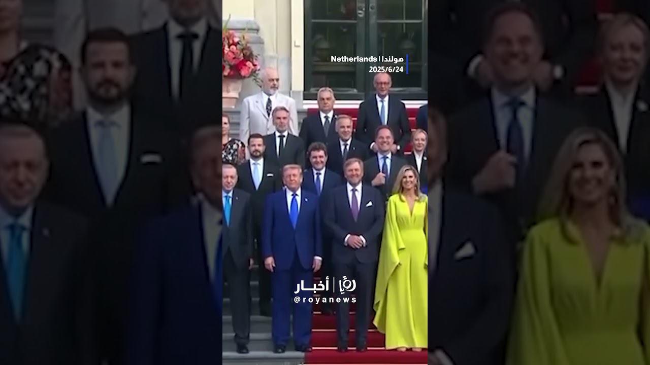 Erdogan, Trump shake hands & look friendly during Hague&rsquo;s NATO summit