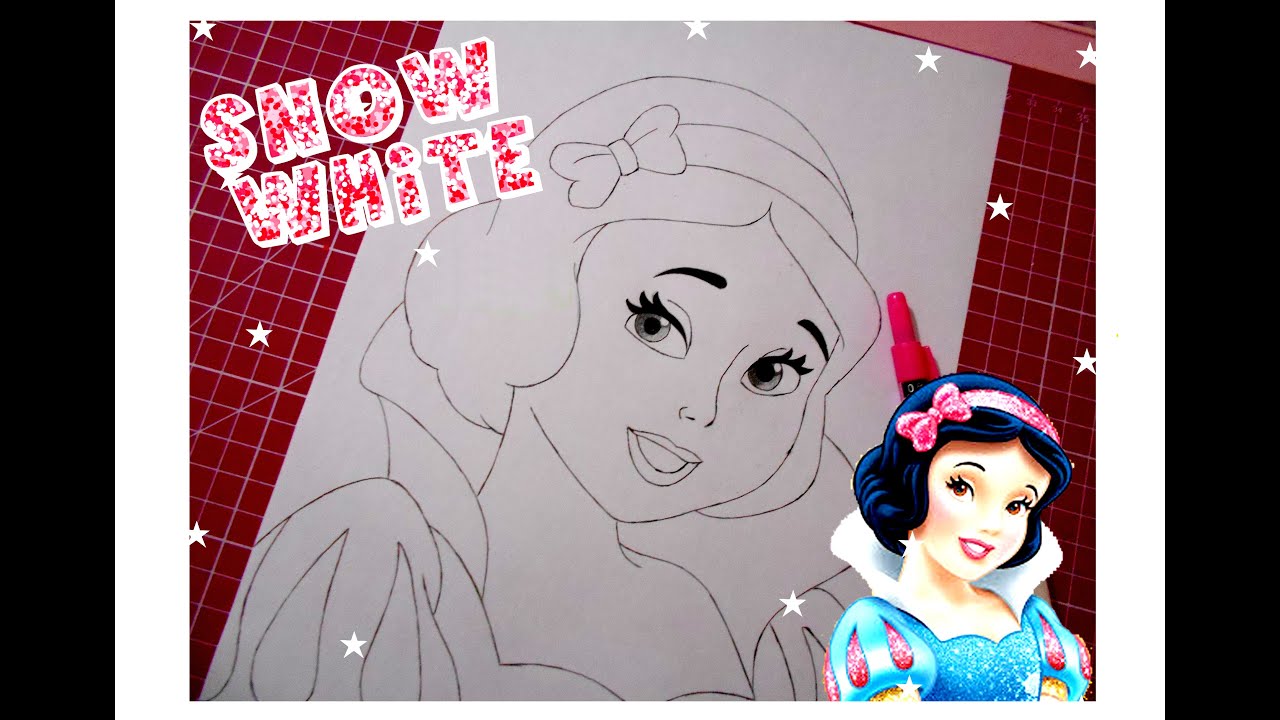 How to draw Disney Princess Snow White | Indian Art Channel