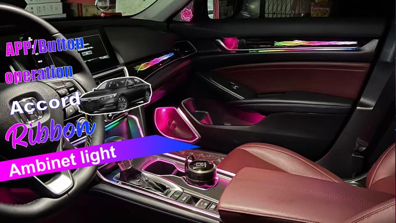 【CarAkits】Stunning Ambient Light Install on 10th Honda Accord | Full Ribbon-Style Interior LED Kit