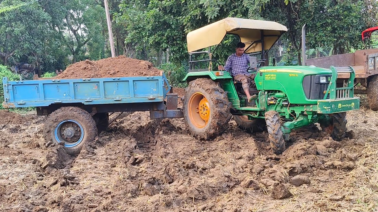 John Deere Tractor 5050 Trolley Full Lod Atke Giyeche Full Video Ta Dekho