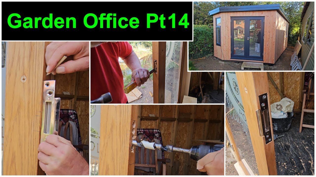 Garden office, Larch clad, double glazed, insulated. Pt14. Unedited, Chopping in the lock's keep.