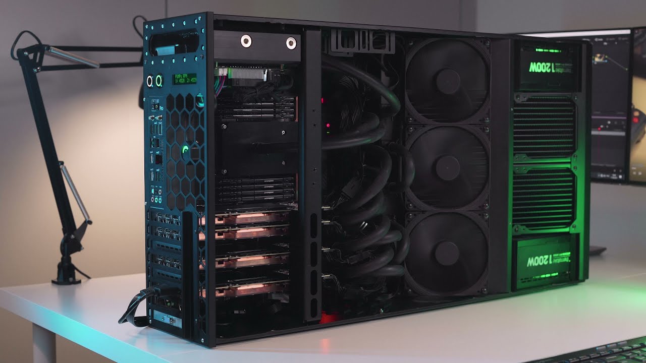 Simply Power 4 x RTX 3090 GPU machine with liquid cooling - Comino Grando RM