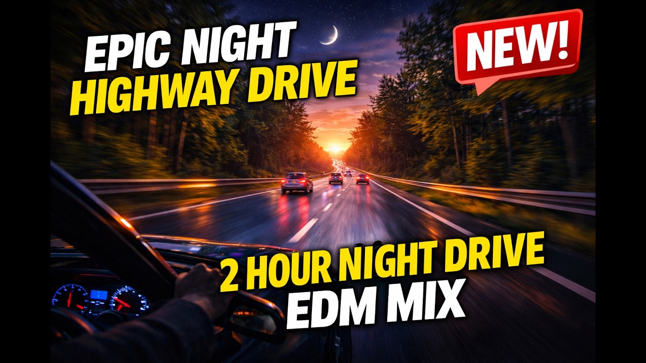 2 Hour Night Drive EDM Mix 🌙 | Alone on the Highway | Deep Focus & Freedom