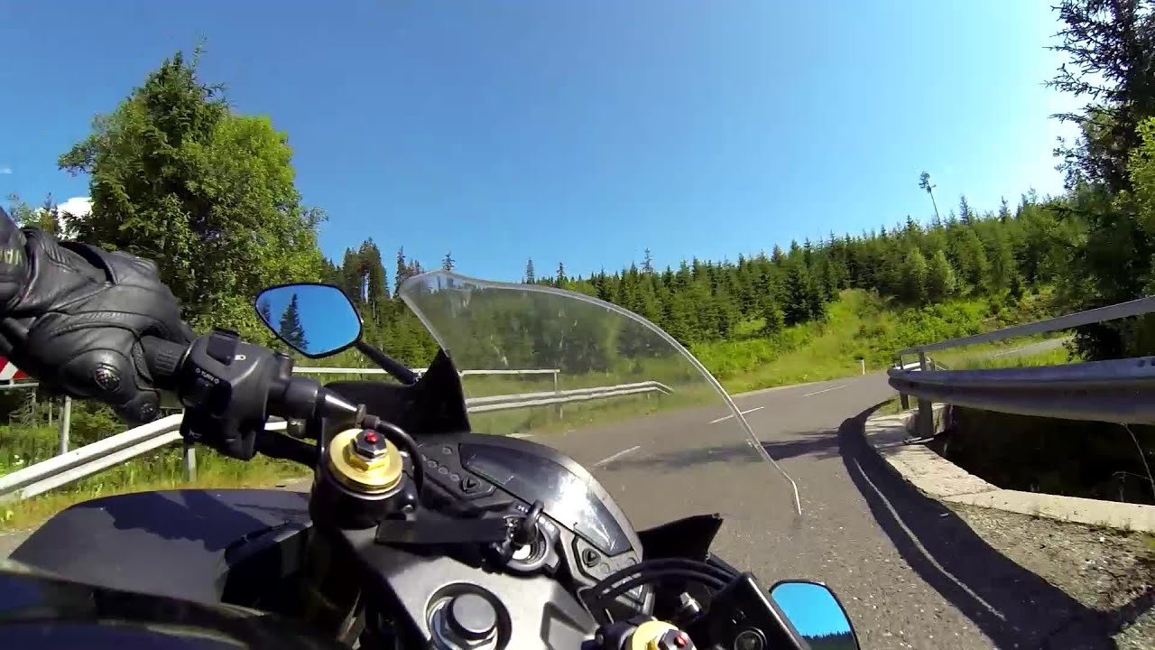 Gyrocam - Day trip part 2 - Over the Weinebene - Honda CBR 600 F