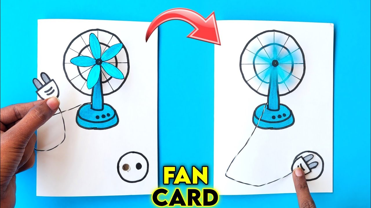 How to make a fan card , best school project , best science project