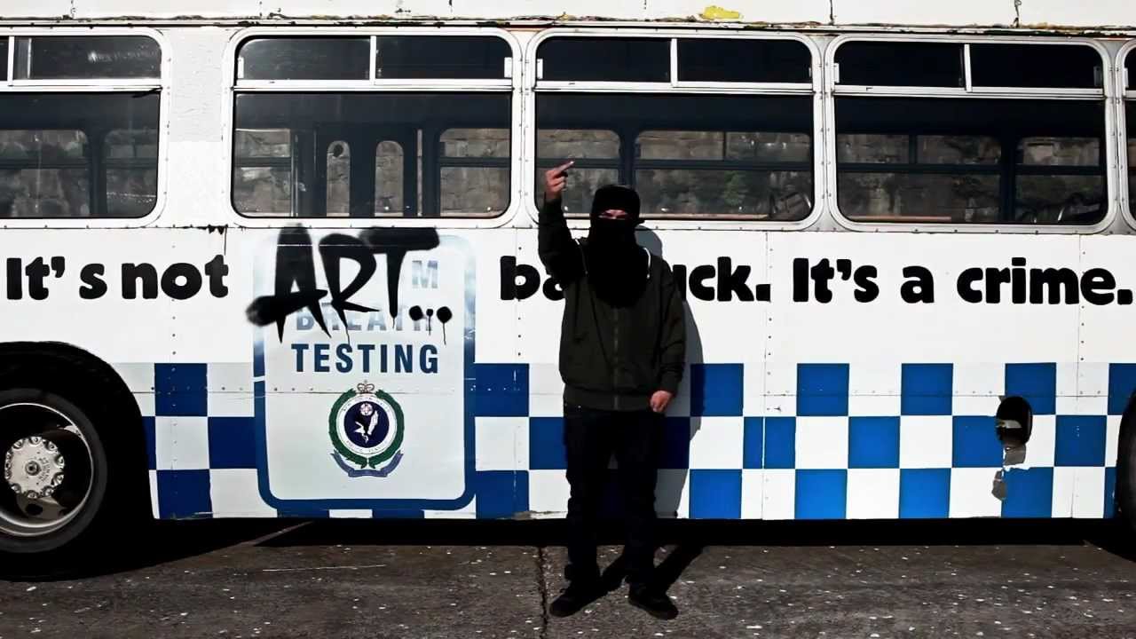 The Ironlak Bus at OUTPOST PROJECT intro - Cockatoo Island, Australia.