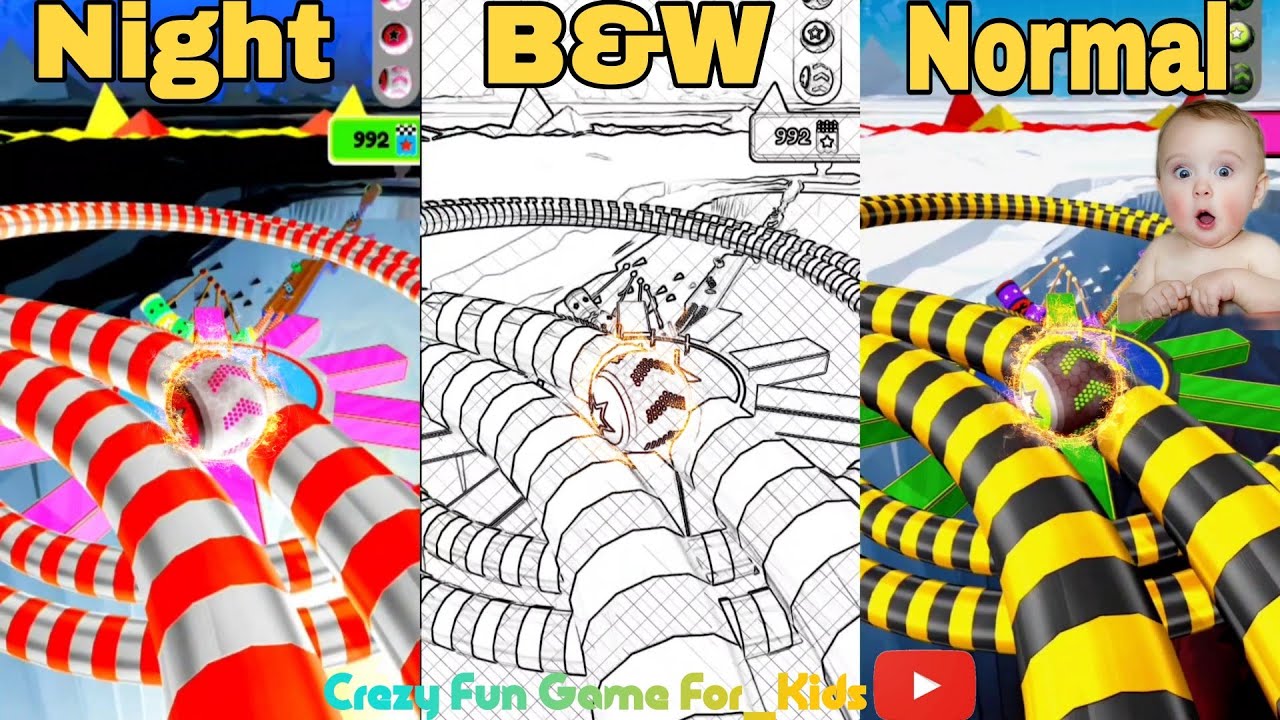 Going Balls: Night vs Black & White vs Normal - Best Mode? #goingballs #gaming